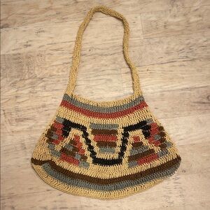 Handcrafted Multicolor Crochet Shoulder Bag